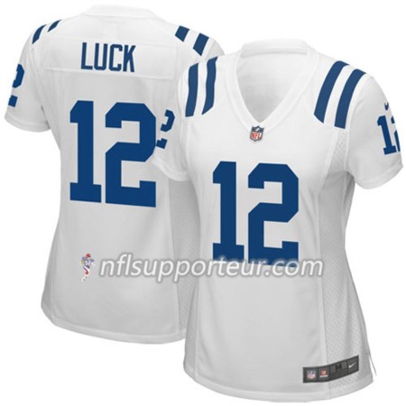 Maillot Femme Indianapolis Colts Andrew Luck 12 Nike Blanc 